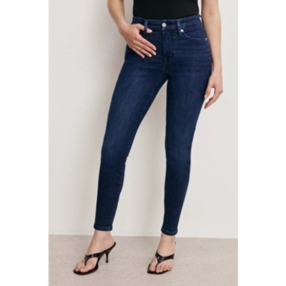 Good American Good Legs Skinny Jeans 6/28 Blue High Rise Dark Wash Denim GL873T